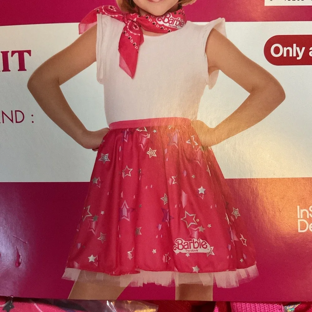 NEW Barbie Movie Western Tutu Halloween Costume Girls Small/Medium Skirt/Bandana